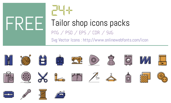 +24 Tailor shop Icons Packs Free Downloads - OnlineWebFonts.COM