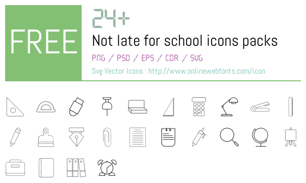 Not Ralevent Icon +24 Not late for school Icons Packs Free Downloads - OnlineWebFonts.COM