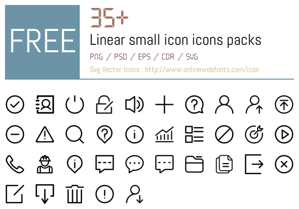 +35 Linear small icon Icons Packs Free Downloads - OnlineWebFonts.COM