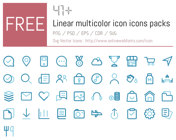 +41 Linear multicolor icon Icons Packs Free Downloads - OnlineWebFonts.COM