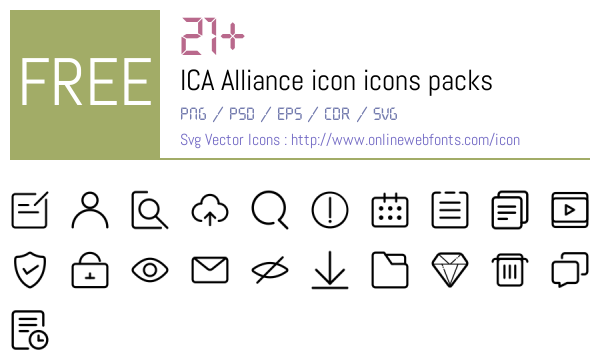 +21 ICA Alliance icon Icons Packs Free Downloads - OnlineWebFonts.COM
