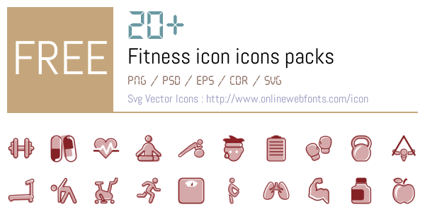 +20 Fitness icon Icons Packs Free Downloads - OnlineWebFonts.COM