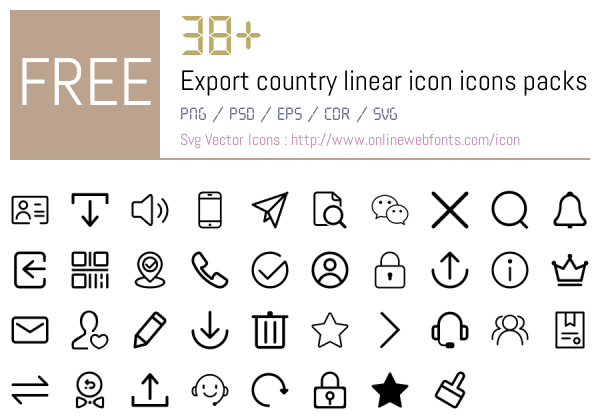 +38 Export country linear icon Icons Packs Free Downloads ...