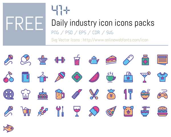 +41 Daily industry icon Icons Packs Free Downloads - OnlineWebFonts.COM