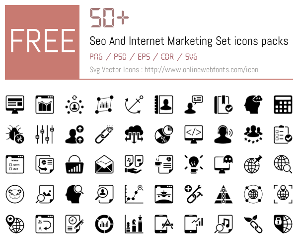 +50 Seo And Internet Marketing Set Icons Packs Free Downloads ...
