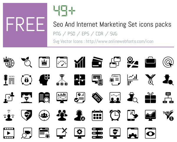 +49 Seo And Internet Marketing Set Icons Packs Free Downloads ...
