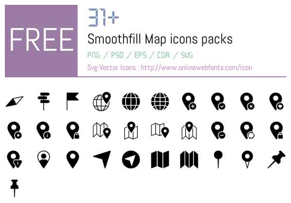 Map Icon Smooth +31 Smoothfill Map Icons Packs Free Downloads - OnlineWebFonts.COM