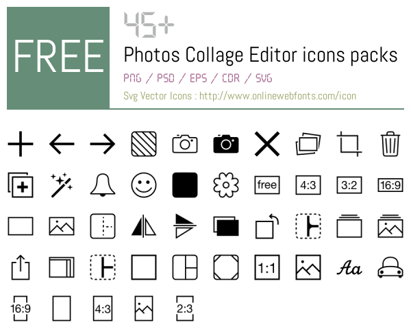 +45 Photos Collage Editor Icons Packs Free Downloads - OnlineWebFonts.COM
