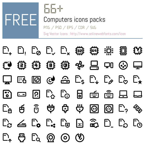 +66 Computers Icons Packs Free Downloads - OnlineWebFonts.COM