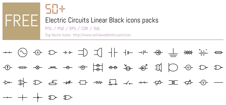 +50 Electric Circuits Linear Black Svg Animations Packs Free Downloads ...