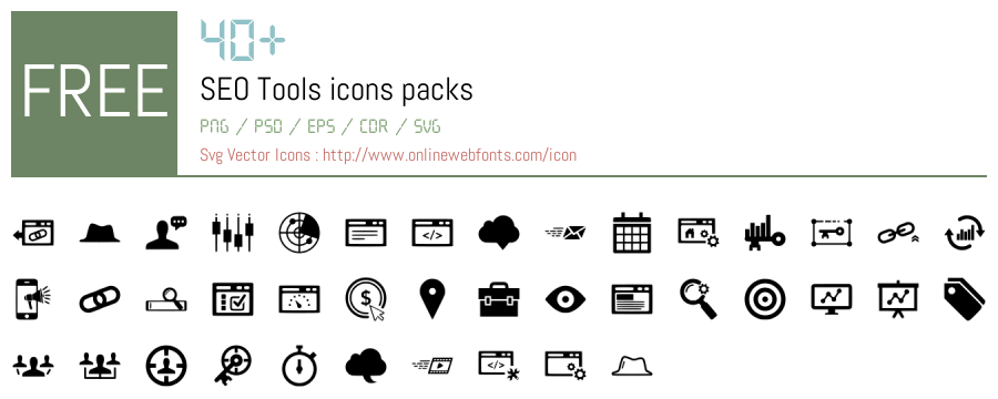 +40 SEO Tools Svg Animations Packs Free Downloads - OnlineWebFonts.COM