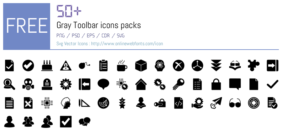+50 Gray Toolbar Svg Animations Packs Free Downloads - OnlineWebFonts.COM