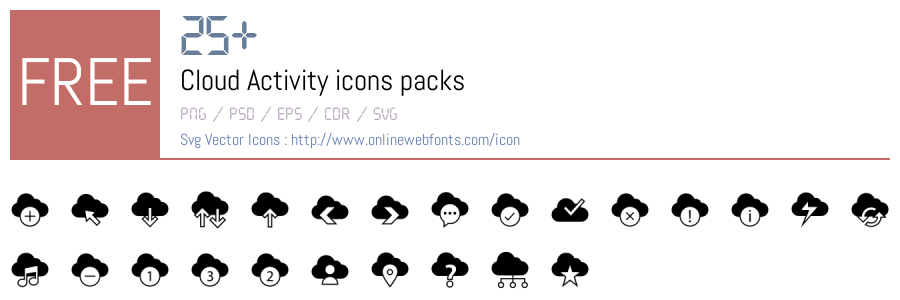 +25 Cloud Activity Svg Animations Packs Free Downloads - OnlineWebFonts.COM