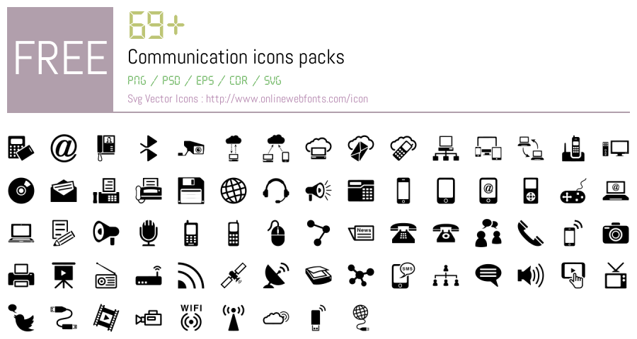 +69 Communication Svg Animations Packs Free Downloads - OnlineWebFonts.COM