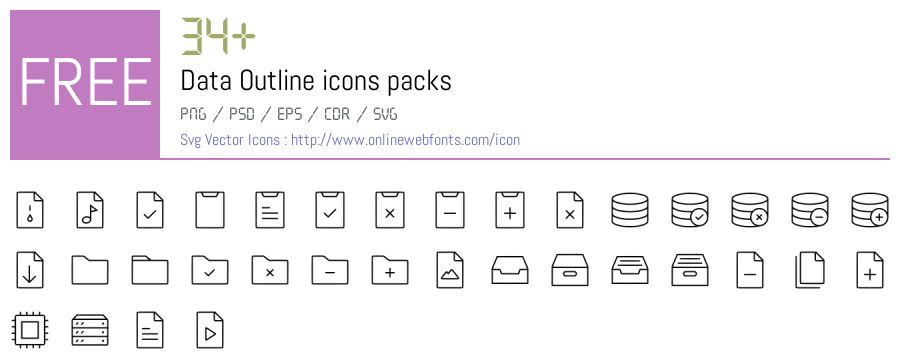 Data Features Svg +34 Data Outline Svg Animations Packs Free Downloads - OnlineWebFonts.COM