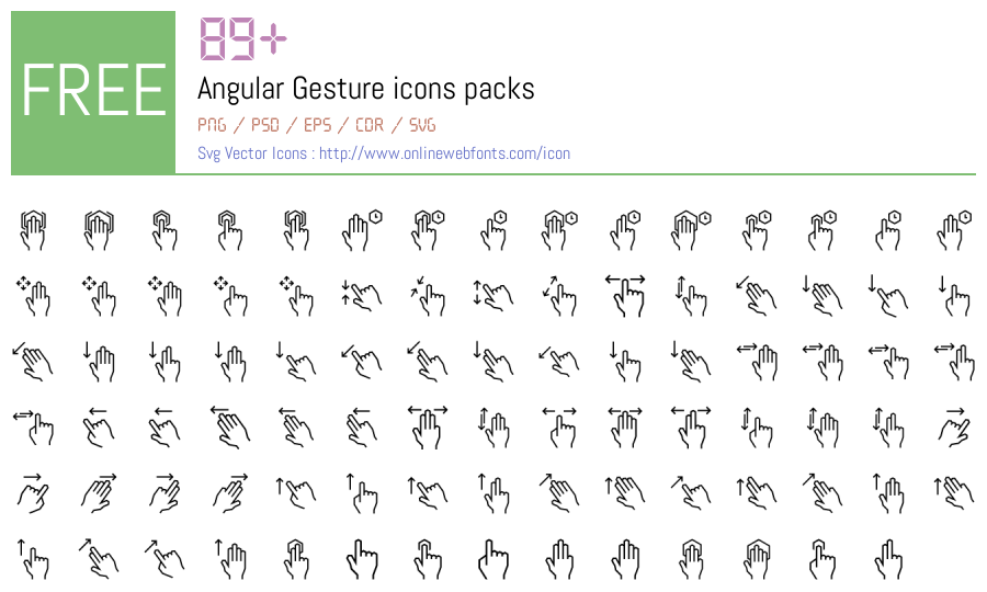 +89 Angular Gesture Svg Animations Packs Free Downloads ...