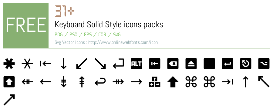 +31 Keyboard Solid Style Svg Animations Packs Free Downloads ...