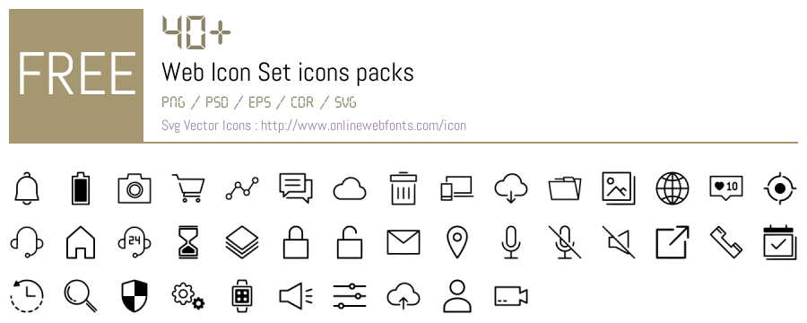 +40 Web Icon Set Svg Animations Packs Free Downloads - OnlineWebFonts.COM