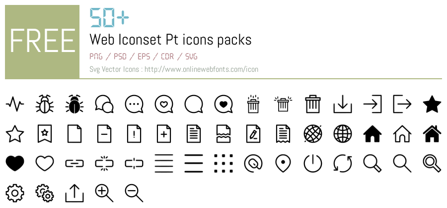 +50 Web Iconset Pt Svg Animations Packs Free Downloads - OnlineWebFonts.COM