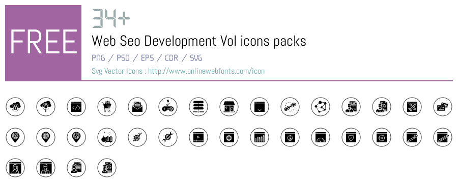 +34 Web Seo Development Vol Svg Animations Packs Free Downloads ...