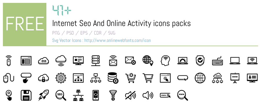 +41 Internet Seo And Online Activity Svg Animations Packs Free ...