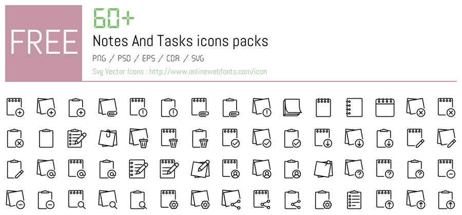 +60 Notes And Tasks Svg Animations Packs Free Downloads ...