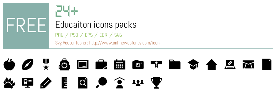 +24 Educaiton Svg Animations Packs Free Downloads - OnlineWebFonts.COM
