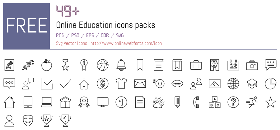 +49 Online Education Svg Animations Packs Free Downloads ...
