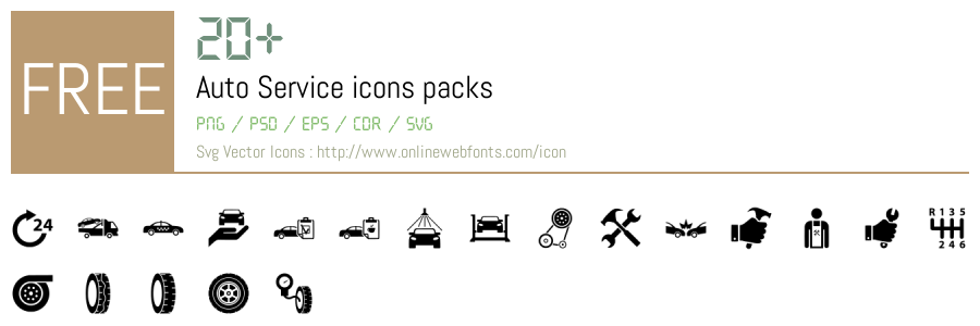 +20 Auto Service Svg Animations Packs Free Downloads - OnlineWebFonts.COM