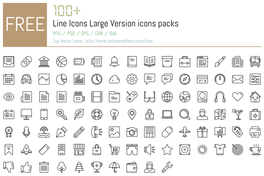 Icon For Large +100 Line Icons Large Version Svg Animations Packs Free Downloads ...