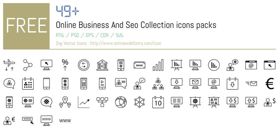 +49 Online Business And Seo Collection Svg Animations Packs Free ...