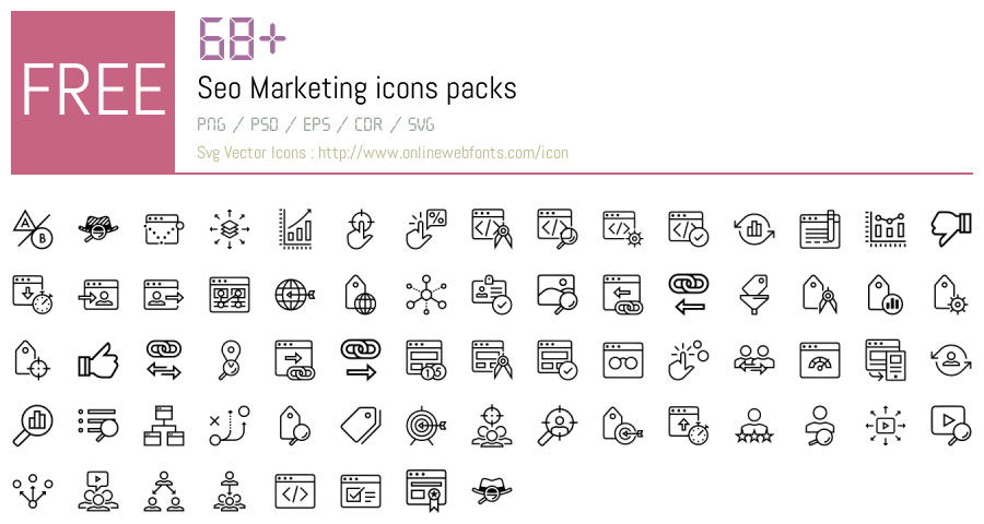 +68 Seo Marketing Svg Animations Packs Free Downloads - OnlineWebFonts.COM