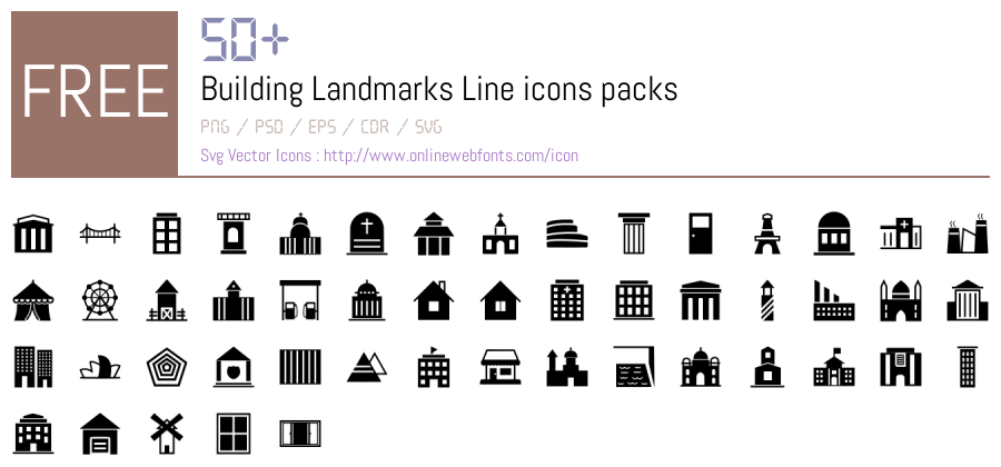 +50 Building Landmarks Line Svg Animations Packs Free Downloads ...