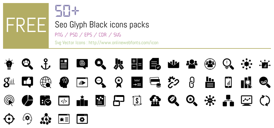 +50 Seo Glyph Black Svg Animations Packs Free Downloads ...