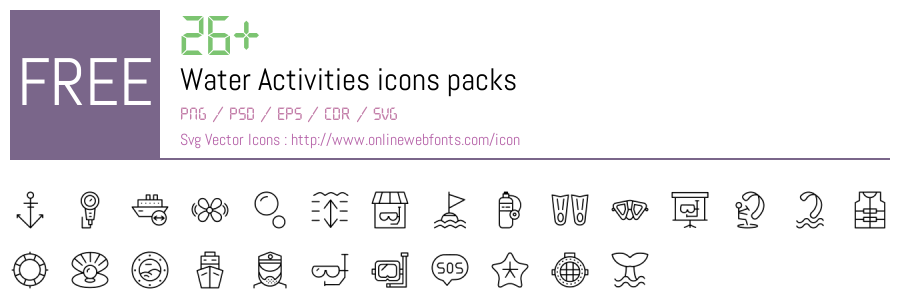 +26 Water Activities Svg Animations Packs Free Downloads ...