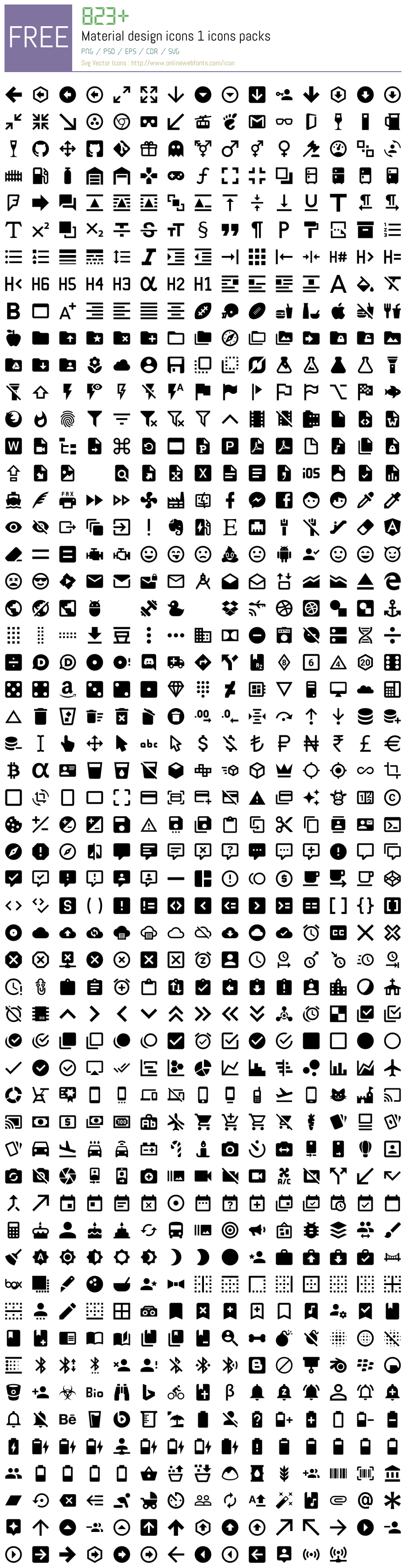+823 Material design icons 1 Svg Animations Packs Free Downloads ...
