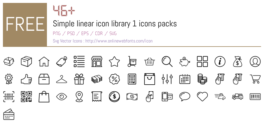 +46 Simple linear icon library 1 Svg Animations Packs Free Downloads ...