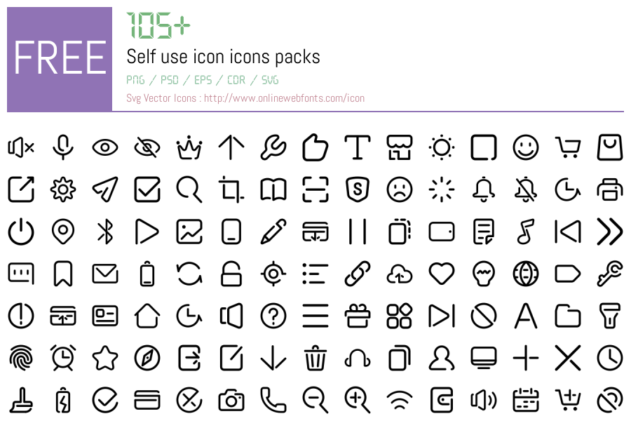 +105 Self use icon Svg Animations Packs Free Downloads - OnlineWebFonts.COM