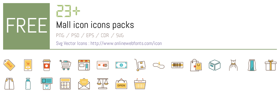 +23 Mall icon Svg Animations Packs Free Downloads - OnlineWebFonts.COM