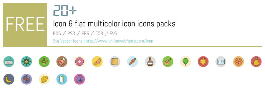 +20 Icon 6 flat multicolor icon Svg Animations Packs Free Downloads ...