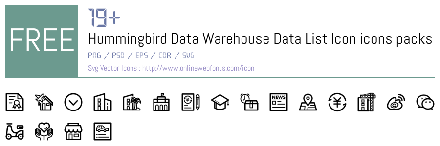 +19 Hummingbird Data Warehouse Data List Icon Svg Animations Packs Free ...