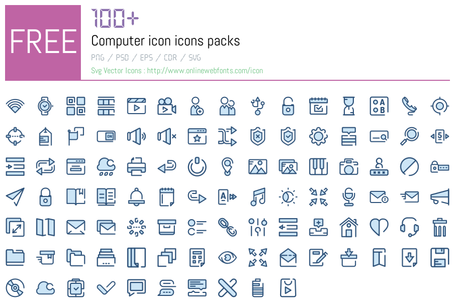 +100 Computer icon Svg Animations Packs Free Downloads - OnlineWebFonts.COM