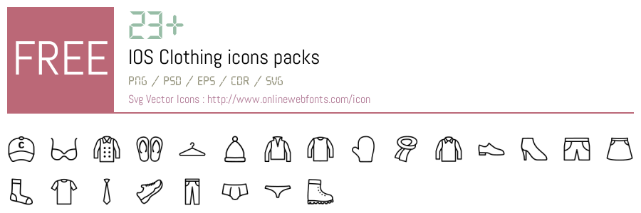 +23 IOS Clothing Svg Animations Packs Free Downloads - OnlineWebFonts.COM