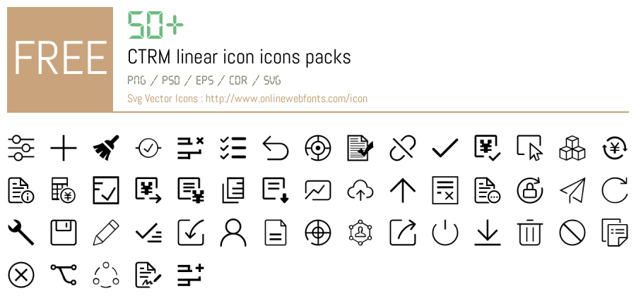 +50 CTRM linear icon Svg Animations Packs Free Downloads ...