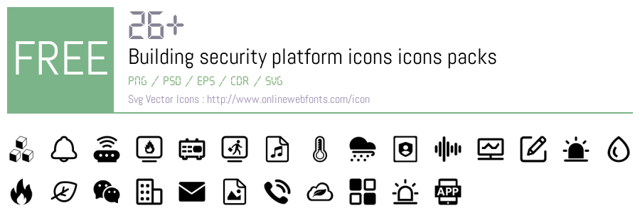 +26 Building security platform icons Svg Animations Packs Free ...