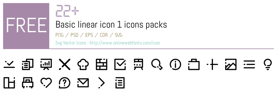 +22 Basic linear icon 1 Svg Animations Packs Free Downloads ...