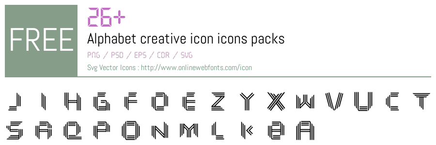 +26 Alphabet creative icon Svg Animations Packs Free Downloads ...