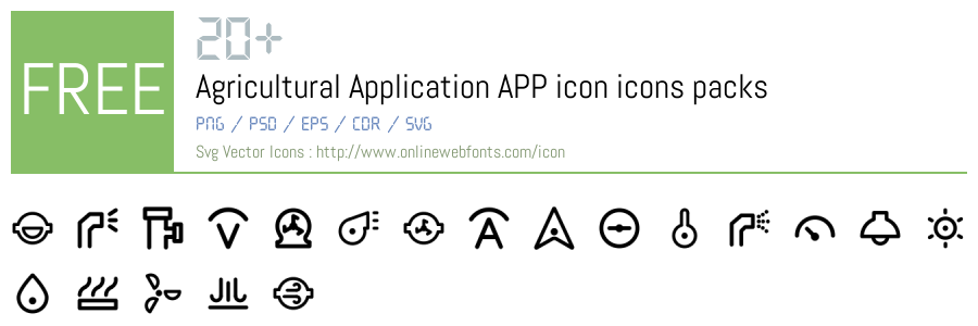 +20 Agricultural Application APP icon Svg Animations Packs Free ...