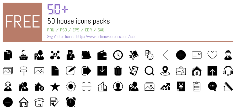 +50 50 house Svg Animations Packs Free Downloads - OnlineWebFonts.COM