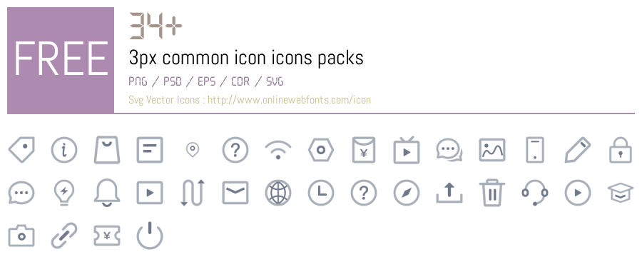 Common Icon Downloads +34 3px common icon Svg Animations Packs Free Downloads ...